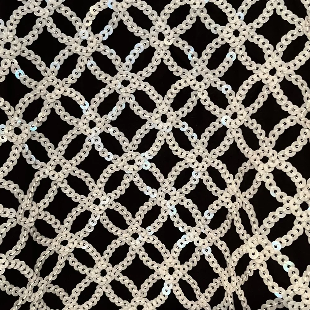 NWOT Black & White Sequin Tank - Picture 3 of 5